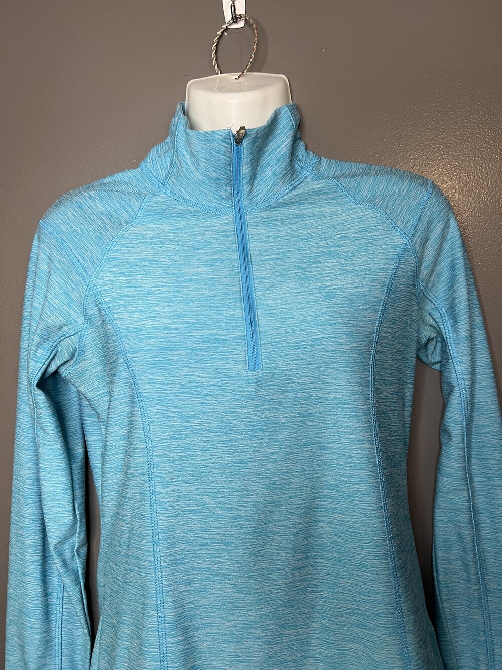 Old Navy Pullover Womens XS Blue 1/4 Zip Mock Neck Athletic Running Top